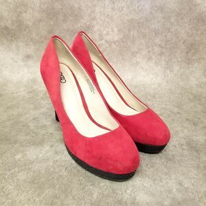 CATO Womens  31446818 Size 9 W Red  Slip On 4" Heel Pumps